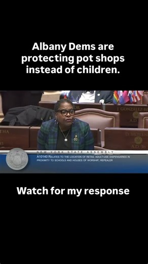 Sam Pirozzolo on Instagram: "Yesterday, Albany Democrats rushed to fix their own error that threatened the legality of pot shops near schools and houses of worship, while ignoring a serious flaw in the law that still allows a cannabis dispensary to open within 500 feet of a nursery school. Instead of listening to us and fixing the law which jeopardizes the very people the original law was trying to protect, they worked fast trying to save the pot shops. Heres a clip from my lengthy exchange with
