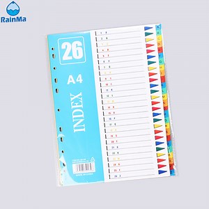 [Hot Item] A4 File Binder Tab Plastic Loose-Leaf Index Divider for Office