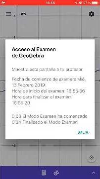 El modo examen en Geogebra.