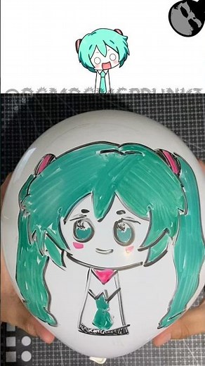 I made Sprunki OC Hatsune Miku out of Balloon​⁠​​⁠​⁠ ​⁠​⁠​​⁠​⁠​​#sprunki #diyballoon