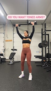 Do you want toned arms for summer? ❤️‍🔥 Then, do this 3x a week! 😮‍💨 - ▪️zottman curls: 15 reps ▪️tricep extensions: 10 reps ▪️curl into shoulder press into skullcrusher: 10 reps ▪️wide curls: 10 reps 👉🏽repeat 4 times. - Join my APP in bio📱(with a 7 day free trial!) and get daily workouts (At Home & prenatal included) 🍑, pregnancy modifications 🤰🏽, macro calculator 🍴, recipes 🥙, Spotify playlist 🎶, and more! - #armworkout #tonedarms #upperbodyworkout #homeworkouts #dumbbellworkout #a