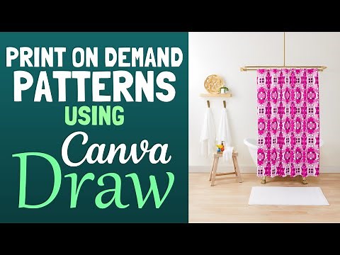 Print on Demand Design Tutorial- Seamless Patterns using Canva Draw App