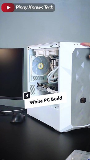 White themed Gaming PC Lezgo🔥 #kompyutertalyer #pinoyknowstech #gamingpcbuild #whitepc #fyp