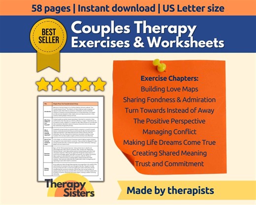 Couples Therapy Exercises and Fillable Worksheets | Communication Tools Couples Counselling Marriage Counselling Gottman Method - Etsy