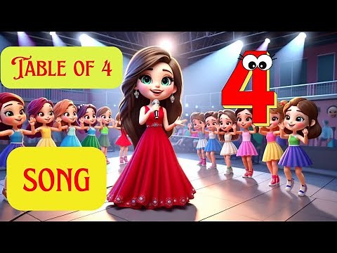 4 Times Table Song | Table of 4 | Multiply with Music | Easy & Fun Multiplication | TRAIN YOUR BRAIN