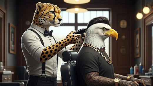 6.6K views · 41 reactions | Vintage Vibes, Wild Style: Anthropomorphic Barber Shop Art! #animals #ai Prompt In YouTube Video (All Collection) https://youtu.be/K9cfM9dEakM?si=Si_bfzEtyRlzeXEN Please Like, Comment and Share  #transformation #GoogleVeo3 #veo3viral #reels #video #shorts #AI #GoogleVeo #promptmania #veo3 #Unlimited #prompt #chatgpt #gemini #sora #copilot #graphics #howto | Prompt Mania | Facebook