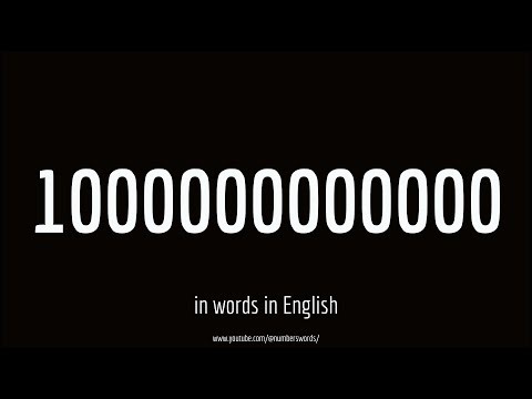 How to write 1000000000000 in words