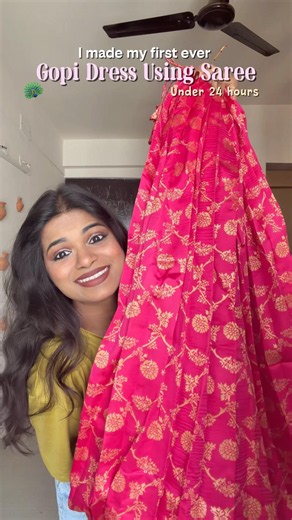 I made my gopi dress from scratch🥹💖wo bhi Banarasee saree se👀#fashion #diy #krishna #vrindavan