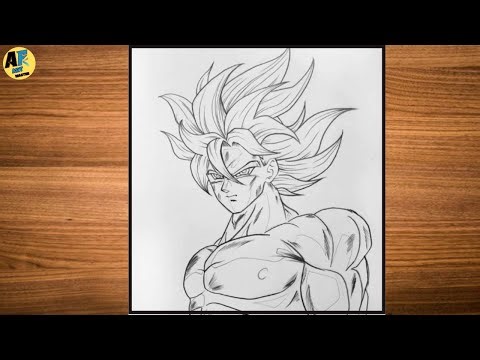 How to draw goku | easy goku drawing tutorial | goku side sketching