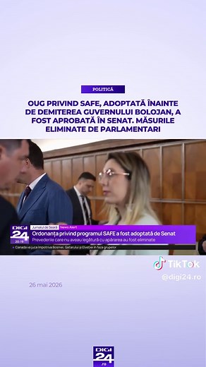 Programul SAFE: Senatul a adoptat două ordonanţe de urgenţă pentru înzestrarea Armatei