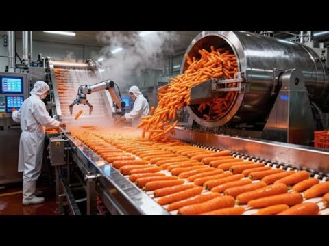 Inside a Modern Carrot Factory: From Farm Carrots to Canned Carrot Products (Full Process)