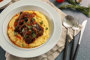 Spicy Braised Short Ribs with Polenta