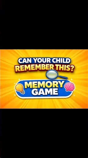 Best Memory Game for Kids | 6 Objects Memory Challenge | Brain Boosting Activity #memorygame