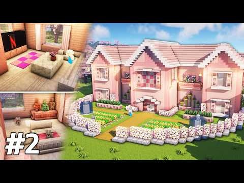 ⛏️ Minecraft :: Building an Ultimate Cherry Blossom Mansion Part 2 🌸🏠 [마인크래프트 벚꽃 저택 만들기 2편 건축강좌]