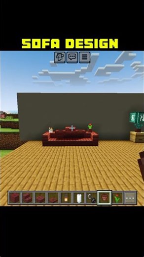 simple sofa design in minecraft #minecraft