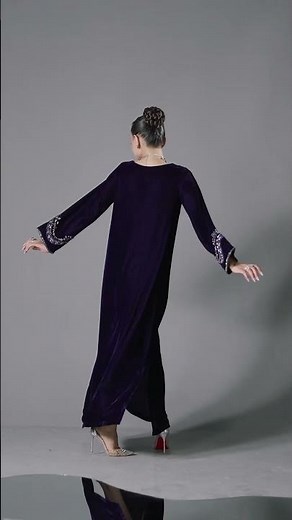 Luxury Blue Velvet Dress for Women | Formal Winter Outfit | Elegant 2 Piece Velvet Suit