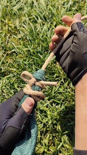 🔥Tarp Drops Instantly With ONE Pull – Genius Camping Knot! #knot #shorts #camping