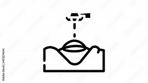 laser correction ophthalmology animated line icon laser correction ophthalmology sign. isolated on white background