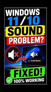 No Sound on PC? Easy Fix #Windows11 #Windows10 #AudioFix