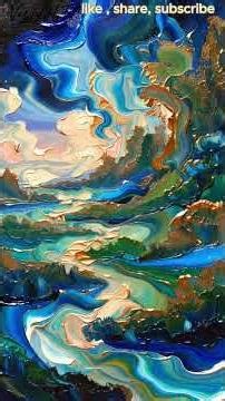 When AI Paints Like a Master | Surreal Oil Art #abstractart #naturetranquility #oilpainting