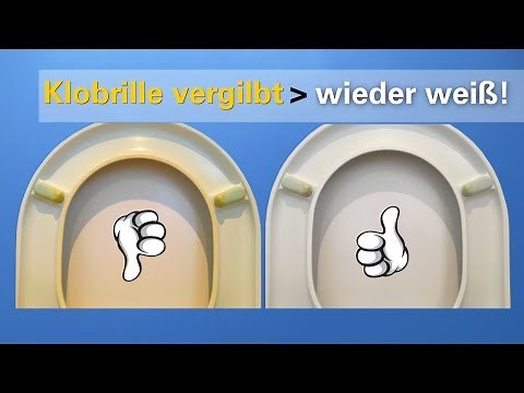 Vergilbte leicht reinigen. Toilettensitz von gelb nach hell