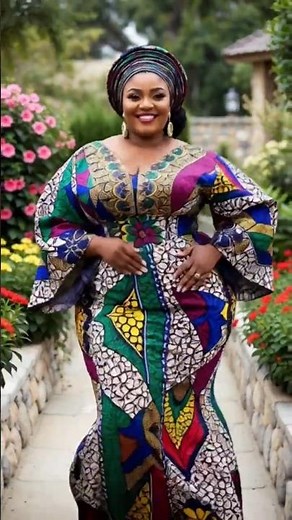 Elegant Plus Size African Dress | Ankara Fashion for Curvy Women #shorts #fashion #africanfashion