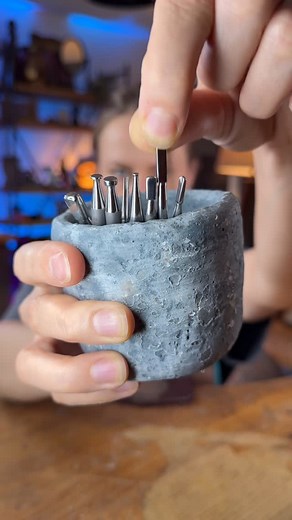 Kristina Bobinaite on Instagram: "Hello guys and happy Friday! Full jewelry making tutorial for you today! This one is all about annealing and shaping, using repousse technique - when you are shaping the piece from the front and backside 👀 you know how I love to shape and hammer the metal, so I bought myself proper repousse tools from @riogrande, to make it happen. I’m still like a beginner when it comes to repousse, because I always hated pitch 😅😅 that’s why I’m trying to use whatever it tak