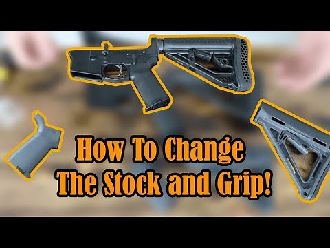 How to Change the Stock and Grip on an AR-15! (Super Easy!)