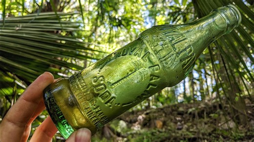Antique bottle hunting in an old creek dump | Royal Palm soda & late 1800's wine bottle found!