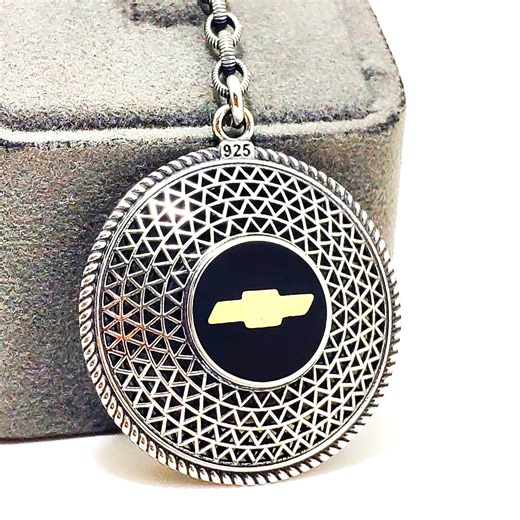Silver Chevrolet Emblem Keychain. 925 Sterling Silver. Handmade Key Chain. Gift for Him - Etsy