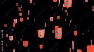 HTML5 Web Development Animation for Online Learning Crash Course Stock Video