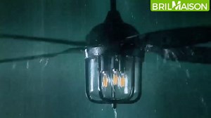 52 inch Outdoor Ceiling Fans with Lights for Patios, IP65 Waterproof Ceiling Fan with Remote and 6-Speed DC Motor, Gazebo Ceiling Fan for Porch Pavilion Farmhouse Black (Included 3pcs Bulb)