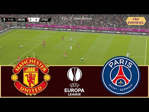 Manchester United Vs PSG | UEFA Europa League 2025-2026 Match | PES 21 Simulation