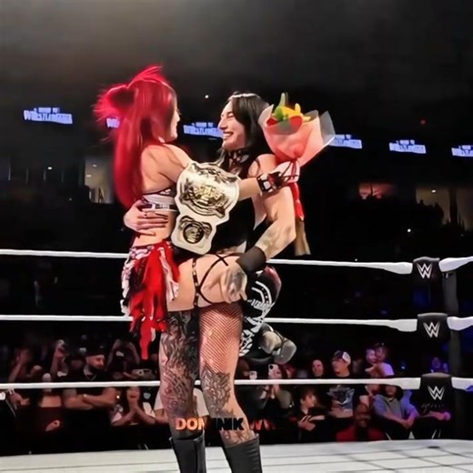 Iyo Sky unbelievable happiness for Rhea Ripley gift received 💞❤️💞wwe #edit #ytshorts #youtubeshorts