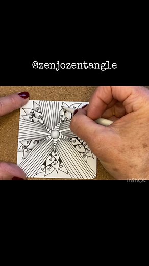 Create a lovely image using the tangles ARUKAS & POKELEAF by Zentangle HQ. Remember to slow down, breathe, relax and focus on the process. Materials: Black Sakura Micron 05 2B Graphite pencil Tortillon White Zentangle 3.5” square tile This tile took me 27 mins to draw. The video is much faster than real time A slower version with verbal instructions can be found on my YOUTUBE channel - Zenjo Zentangle #zentangle #zentangleart #artist #artistsoftiktok #fyp #mindfulness #creative #czt #cztiktok