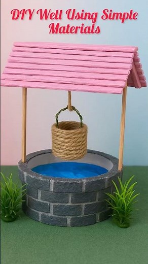 Upcycled Mini Well Craft — Sustainable & Pretty| DIY Wishing Well Craft Using Simple Materials #diy