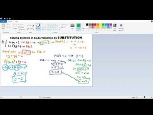 Solving Systems of Linear Equations by SUBSTITUTION
