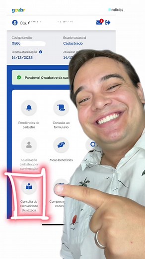 Novo Botão no App Cadastro Único - Acompanhamento de Escolaridade