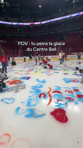 POV : tu peins la glace du Centre Bell lors de l’événement « Peinturons la glace » du Fan Club des Canadiens! 🏒🎨 POV: You're painting the ice at the Bell Centre during the Canadiens Fan Club's “Paint the Ice” event! #centrebell #canadiens #fanclub #arena