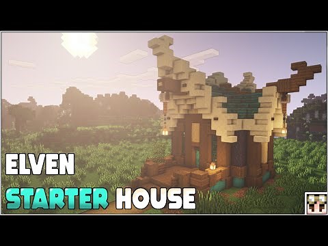 Minecraft 1.16 Tutorial - Elven Starter House | How to build |