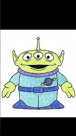 Easy How to Draw a Toy Story Alien Lesson Video for Kids Short