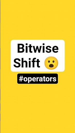 Bitwise Shift (operators) #python