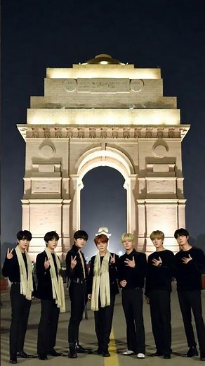 BTS song in India gate #btsarmy #bts