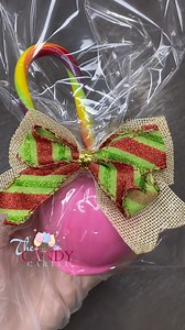 Holiday Candy Apples 🎄🎁🍭❄️ With A Starburst Candy Cane 🔥⛽️ by The Real Candy Lady 🧚🏽 📍New Orleans , Louisiana - - - - #fyp #candyfruit #candygrapes #grapes #candypineapples #candy #candygrapes #candypineapples #pineapples #fruitlover #fruits #nola #nolasnacks #nolaeater #nolaeatsgood #nolafoodie #nolafood #nolafoodgramotw #neworleansfood #neworleansculture #neworleansfood #viralcandy #tutorial #tutorials #fyp | The Candy Cartel