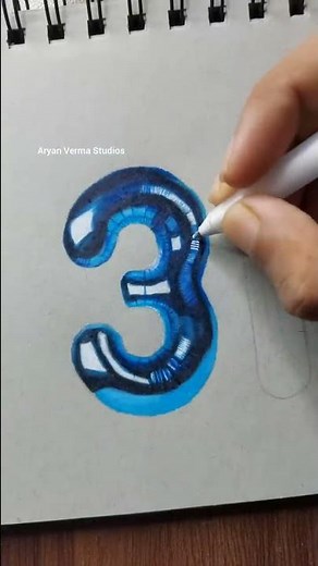 3M 😍 foil balloon drawing : tutorial #shorts