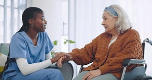 Senior Woman Wheelchair Nurse Holding Hands Stock Footage Video (100% Royalty-free) 1108107271 | Shutterstock