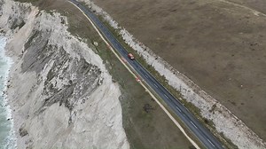 54K views · 588 reactions | New drone footage has revealed just how close one of Britain's most scenic drives - Military Road - is to the cliff edge...   Philip Sheath/Solent News | Island Echo | Facebook