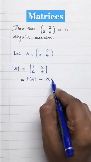 How to find the singular matrix #easy #tutorial