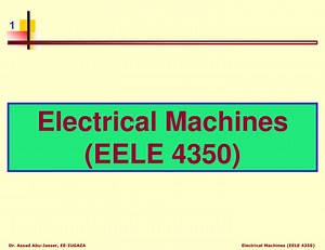 Comprehensive Review of Electrical Machines in Electric Power Engineering - SlideServe