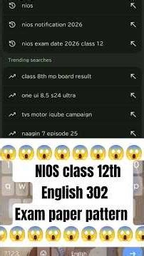 class12th april 2026 question paper pattern😍#nios #niosboardnewstoday #nios2026 #english #class12